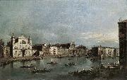 GUARDI, Francesco The Grand Canal with Santa Lucia and the Scalzi dfh oil painting